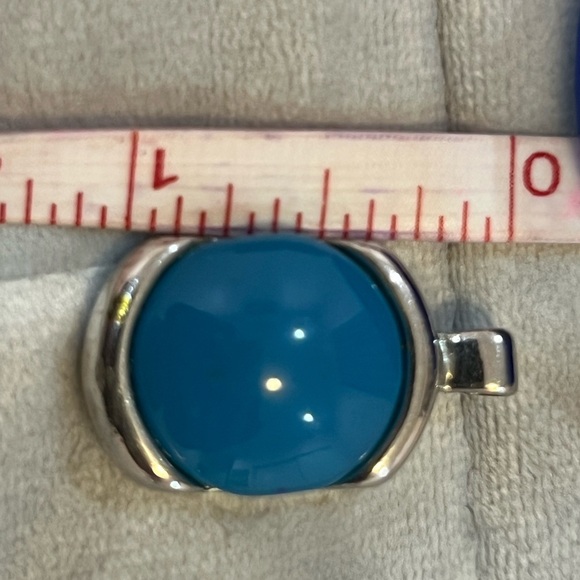 Silver and Blue Jewelry Set/ring & pendant - Picture 11 of 11